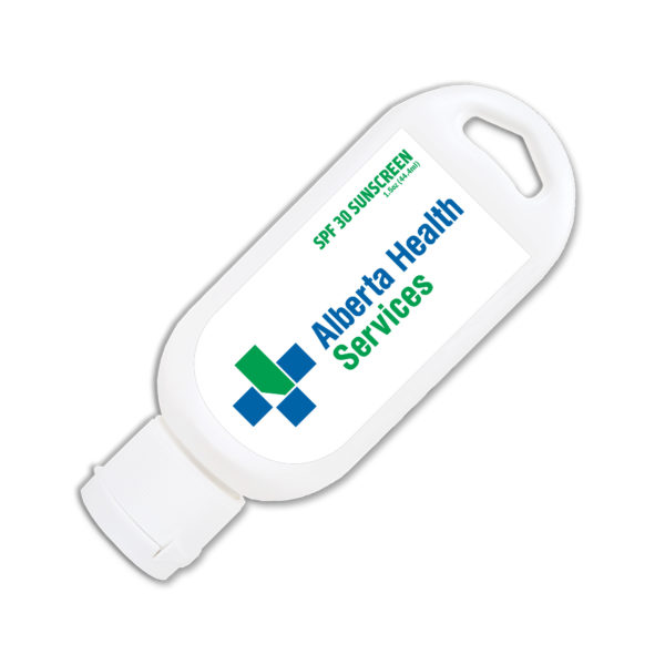 Alberta Health Services Custom Sunscreen Lotion SPF 30 from Worthy Promotional Products