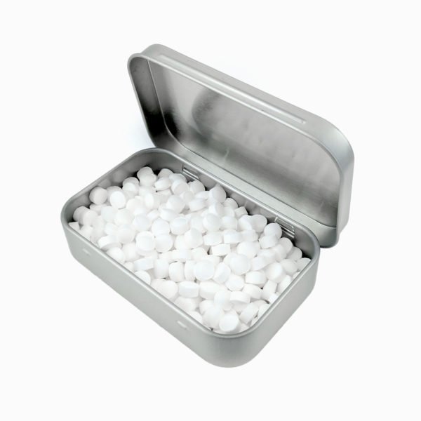 Personalized Custom Mint Tin Filled with Sugar-Free Peppermint Candy by Worthy Promotional Products