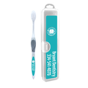 Personalized Toothbrushes with Custom-Printed Carrying Case