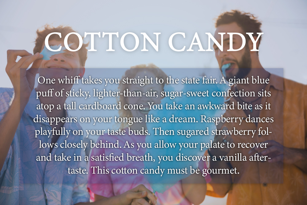 Custom scented candles, Cotton Candy scent, at CustomWorthyPromo.com